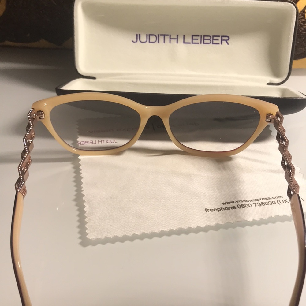 Judith Leiber Red Cat-Eye Optical Frames - Picture 11 of 11